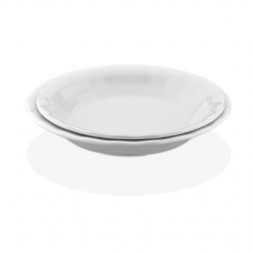 глубокая, белая, рефленая