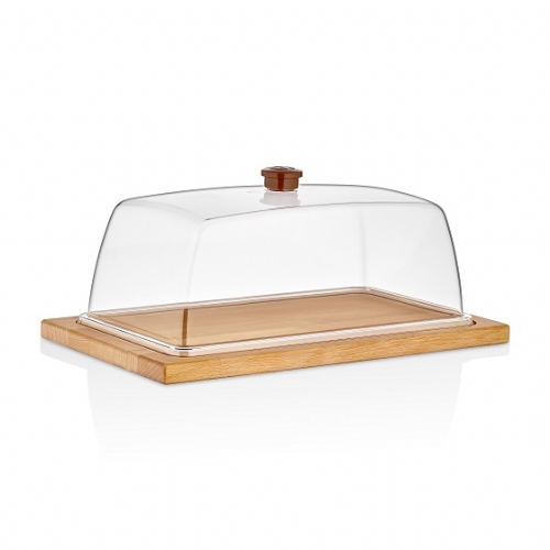 GN 1/3 Коричневый колпак + деревянный поднос (Бук)