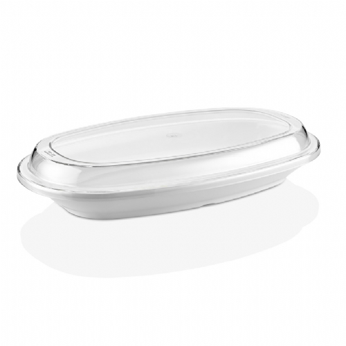 овальное, глубокое, с прозрачной крышкой, штабелируемое