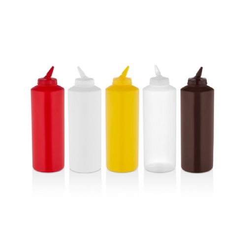 для соуса со скошенным наконечником, цвета: прозрачный, белый, красный, желтый, коричневый