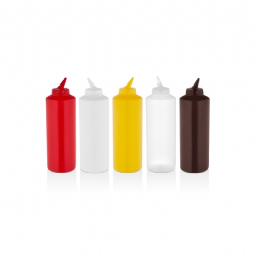 для соуса со скошенным наконечником, цвета: прозрачный, белый, красный, желтый, коричневый