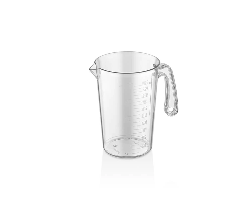 мерный со шкалой, ручкой и носиком